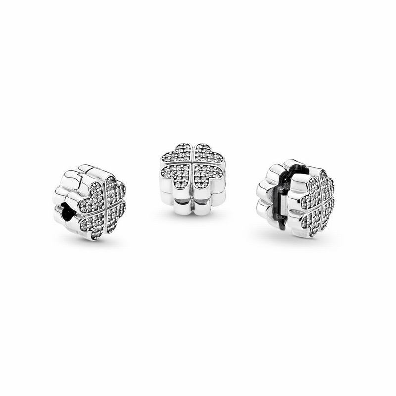 Pandora Petals Of Love Charm Ireland - Sterling Silver/Cubic Zirconia - 456329EPX